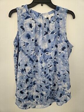 Cristina B Sleeveless Flowy Blouse. Size Medium. New